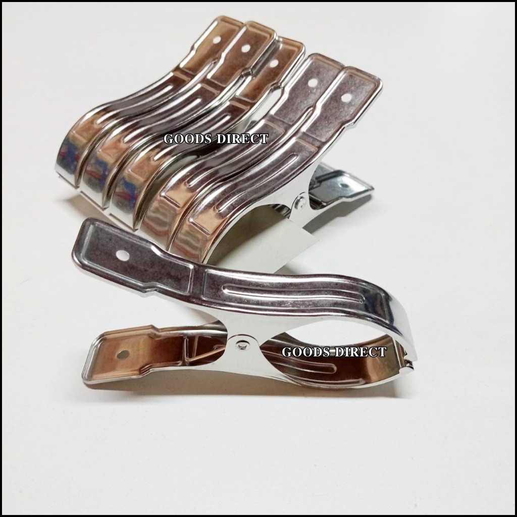 ที่หนีบผ้าสแตนเลส คุณภาพดี ปากคลิปมีแรงดึงที่ดีและไม่เป็นสนิม ไม่กลัวแดดฝน