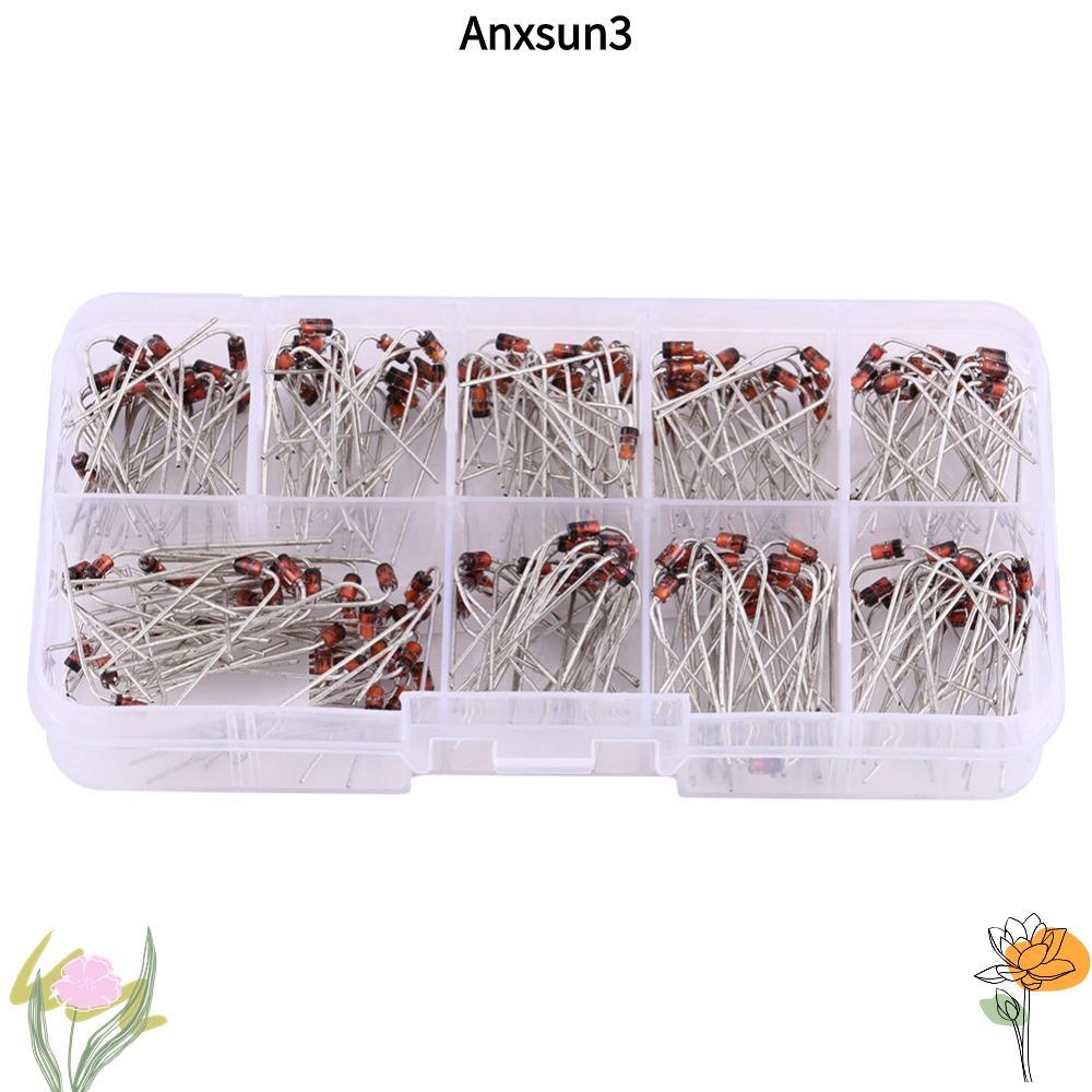 ANXSUN3 200PCS Zener Diode Assortment,กล่องเก็บ 10 ค่าชุดอิเล็กทรอนิกส์,แบบพกพา 1W Power 1N4738 ~ 1N