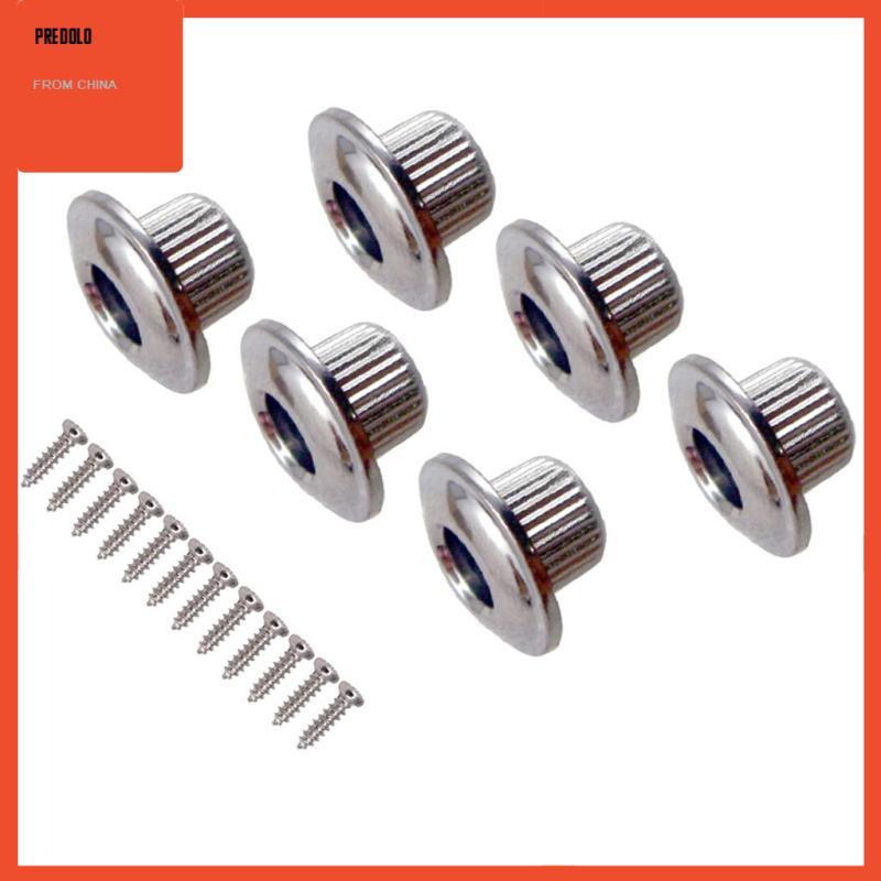 [Predolo] 6Pc Guitar Original Bushing Nut Guitar Tuner Nut Electric Guitar Part Silver