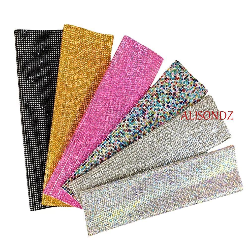 ALISONDZ Rhinestones ฝาครอบไมโครโฟน,ไมโครโฟนไร้สาย Gold Silver ไมโครโฟนตกแต่ง,งานแต่งงานเครื่องประดับที่มีสีสัน Bling Mic Handle Sleeve TV Show
