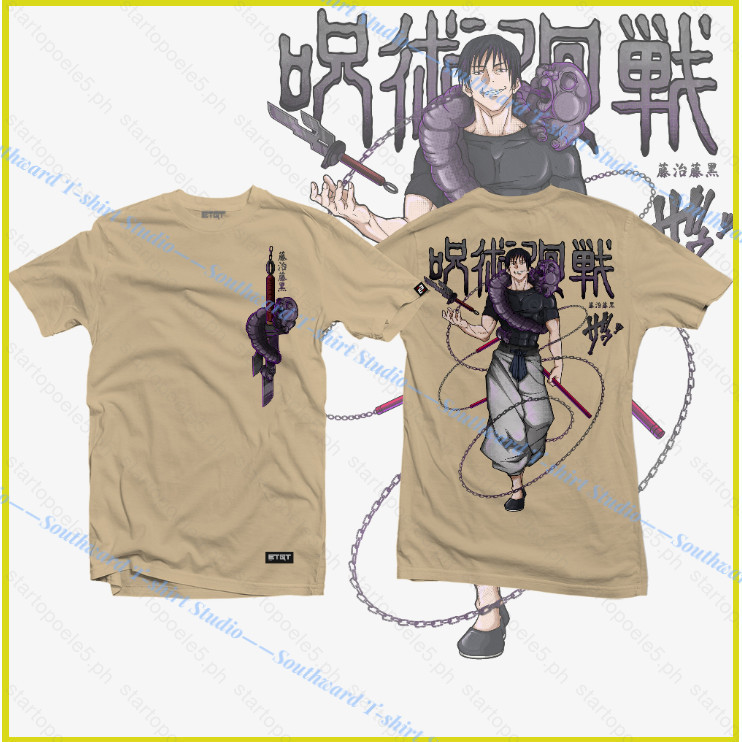 ST5 Jujutsu Kaisen アニメ T-shirt แขนสั้น Unisex คอสเพลย์ กราฟิกเสื้อแฟชั่น ขนาด TS5