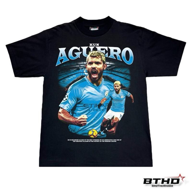 BTHD: KUN AGUERO เสื้อยืดทรงโอเวอร์ไซส์คอฟิต  เสื้อ ผ้า