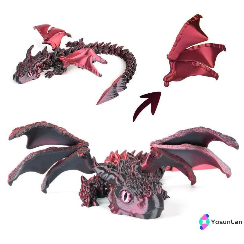 YosunLan] 1 ชิ้นมังกรประกบ Fidget Dragons เครื่องประดับเดสก์ท็อปใหม่ 3D พิมพ์ Wyvern Dragon มีปีกจําลองรุ่นของขวัญใหม่ ราคา ถูกที่สุด ดีลบีเคเค แกลเลอรีภาพที่ 6