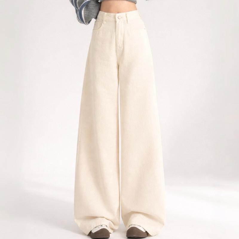 #216 (XS-6XL) jinjeans กางเกงยีนส์ทรงกระบอกใหญ่  baggy jeans เอวสูง เลือกความยาวได้