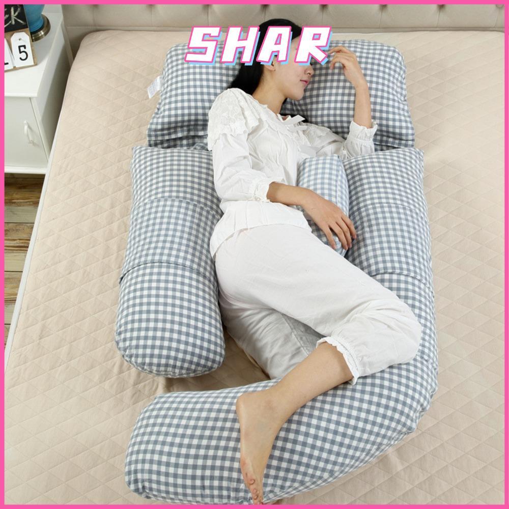 SHAR หมอนนอนด้านข้าง, หมอนรองท้องรูปตัว G, ผ้าฝ้ายนุ่ม-กํามะหยี่เอวสนับสนุนหมอนเอวอเนกประสงค์แม่ตั้งครรภ์ของขวัญ
