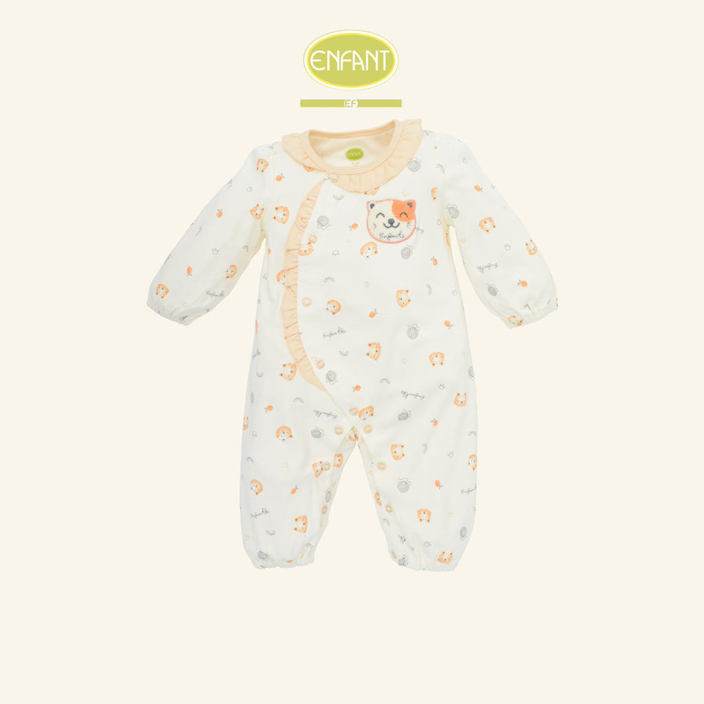 ENFANT GREENชุดบอดี้สูทยาว แรกเกิด-6เดือน แมวเหมียว ER8S33