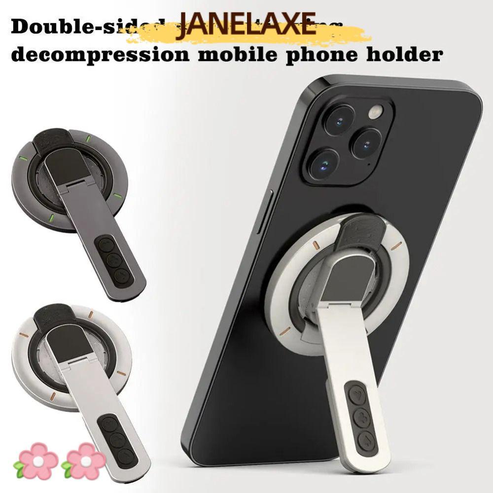 JANELAXE932JN ขายึดโทรศัพท์มือถือ 360° ที่วางโทรศัพท์แม่เหล็กหลายมุมหมุนได้ขาตั้งโทรศัพท์มือถือแบบปรับได้บางเฉียบสองด้าน