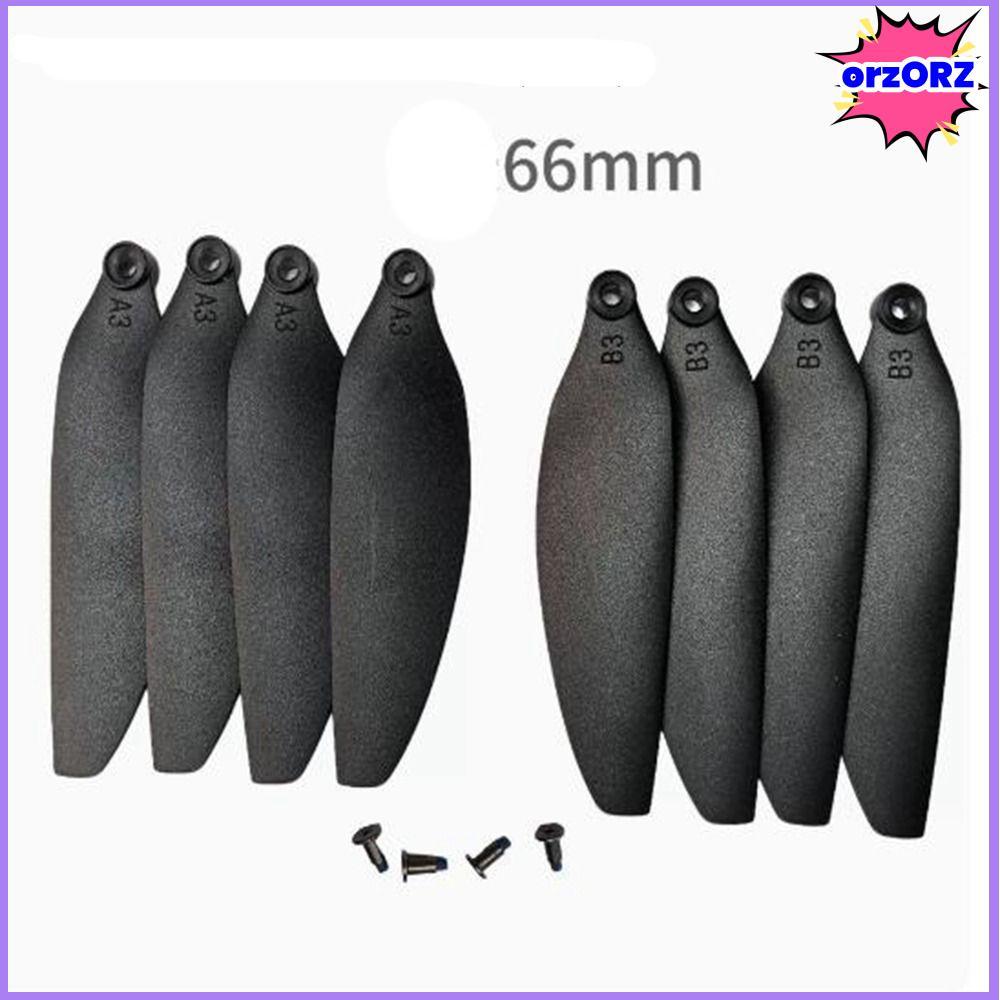 ORZORZ ใบพัดพับใบมีด,พลาสติกสีดํารีโมทคอนโทรล Drone อะไหล่, 58 มม./66 มม.Universal Quadcopter ใบมีดอ