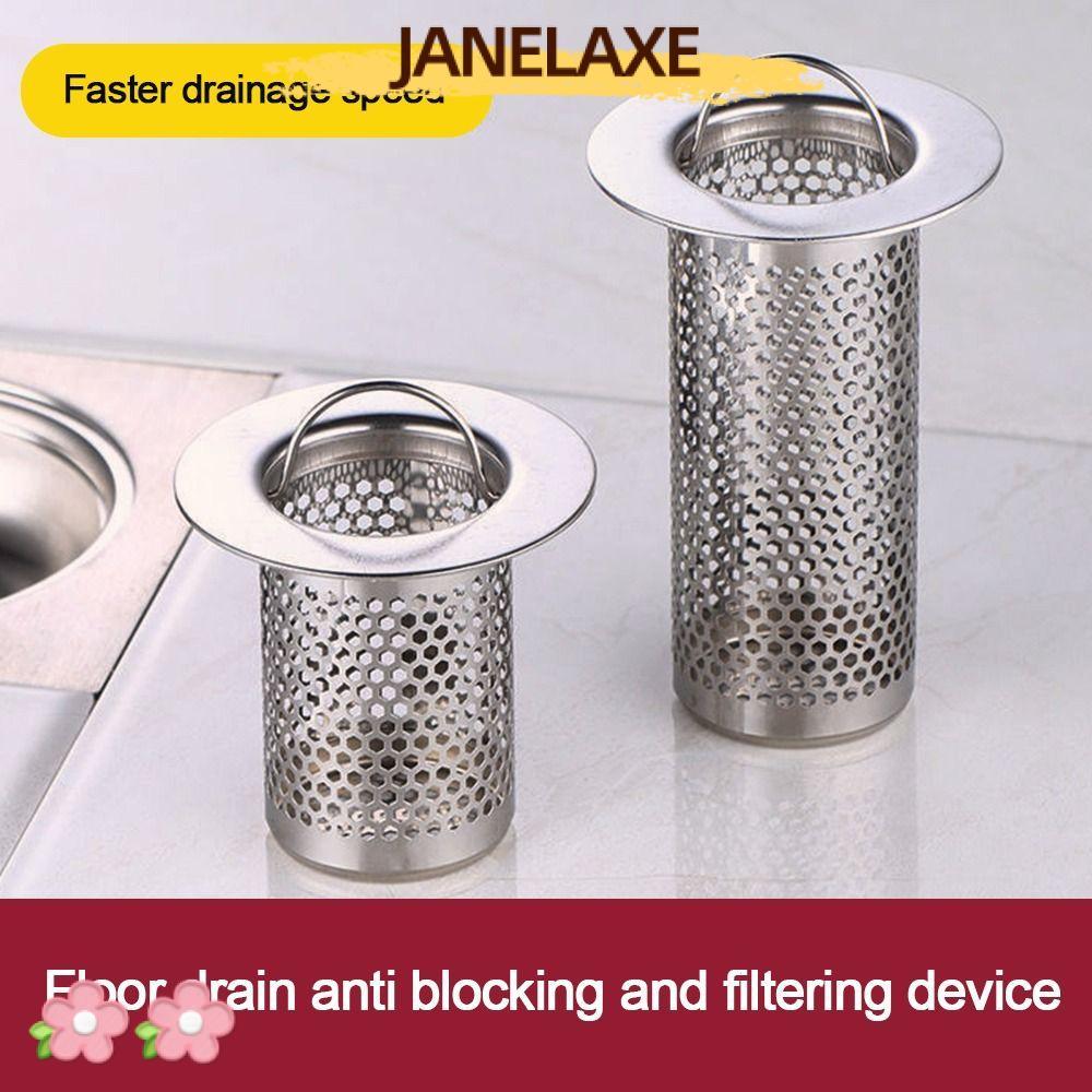 JANELAXE932JN ท่อระบายน้ําชั้นกรองตาข่าย,พร้อมที่จับสแตนเลสอ่างล้างจานกรอง,ที่มีประโยชน์ขยะ Drainer Anti-Clogging Anti-Pest ฝักบัวรั่วห้องครัวห้องน้ําห้องน้ําเครื่องมือ