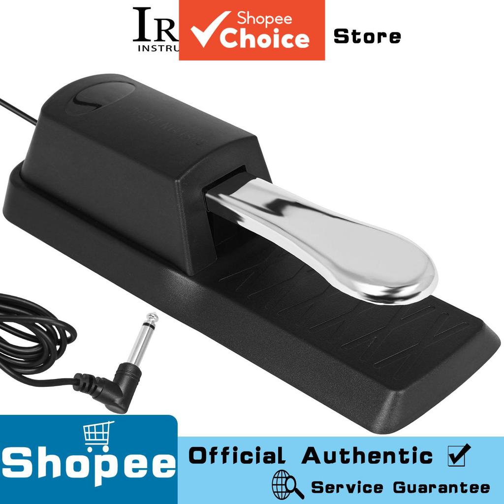 IRIN แป้นเหยียบซัสเทนพร้อมสวิตช์ขั้วสําหรับคีย์บอร์ด MIDI ซินธิไซเซอร์ เปียโนไฟฟ้า กลอง และอุปกรณ์เสริมเครื่องดนตรี