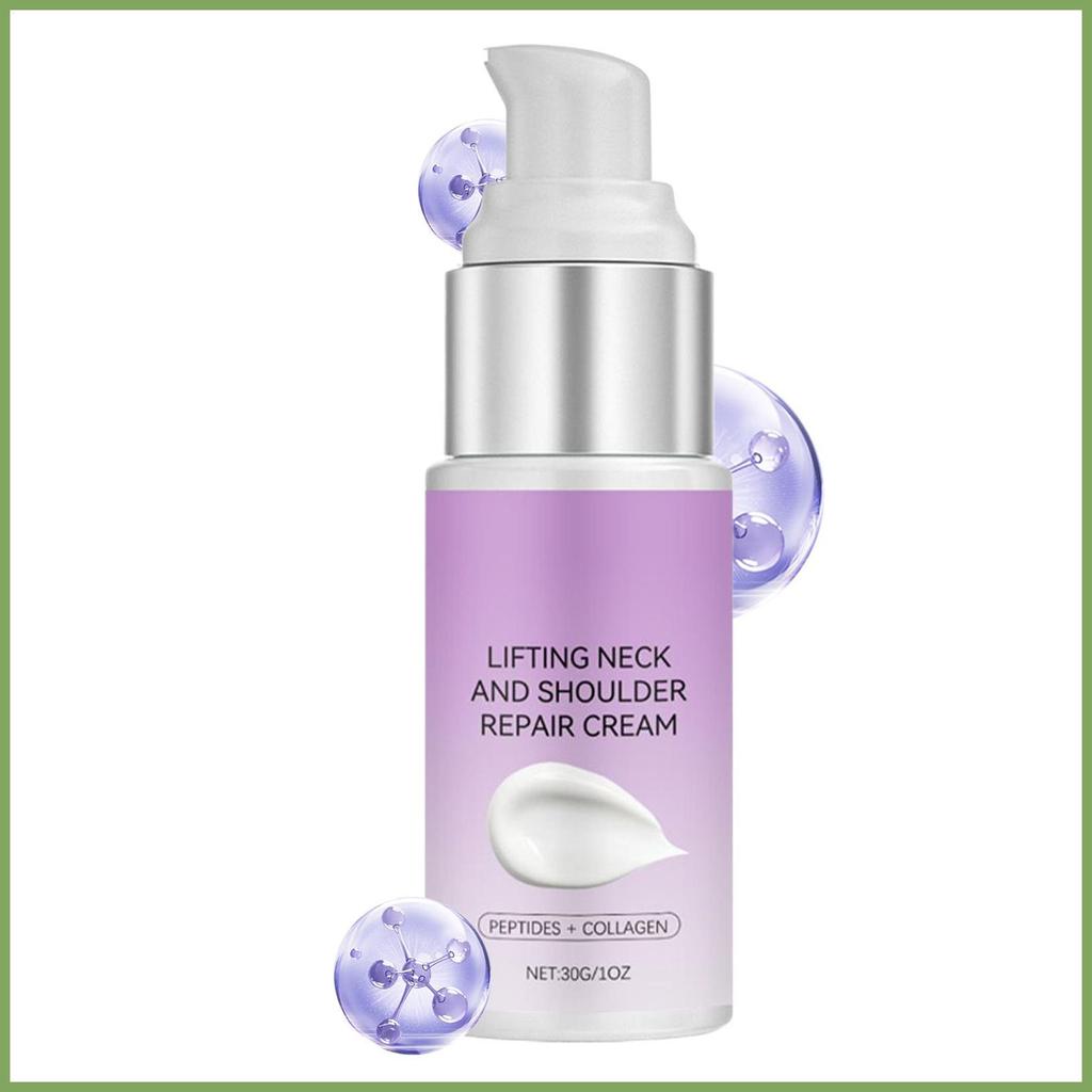 ครีมกระชับคอ 30g โลชั่นซ่อมแซมอ่อนโยนครีมคอสําหรับกระชับและกระชับสําหรับผู้หญิงผู้ชายผิวแห้ง Body te