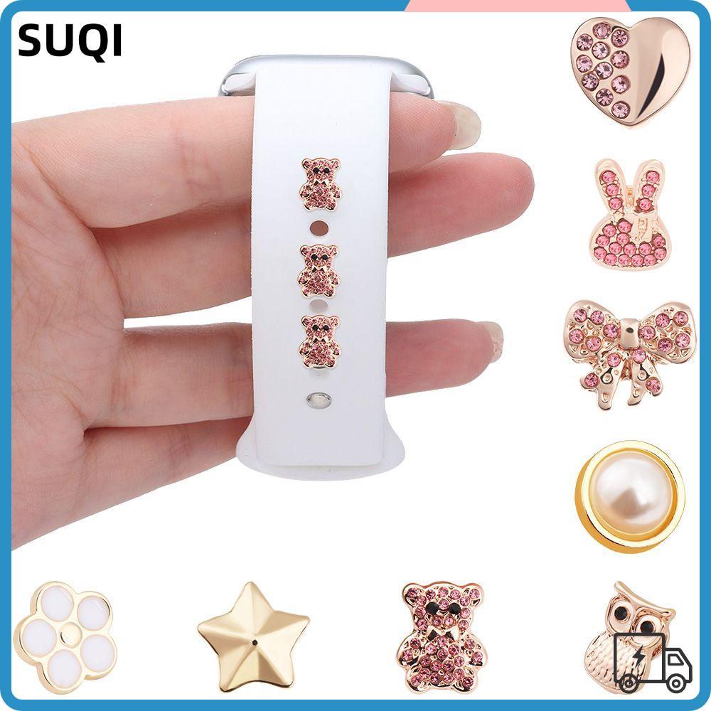 Suqi ใหม่ สายนาฬิกาข้อมือ ประดับเพชร ขนาดเล็ก หมุนได้ ของขวัญ สําหรับตกแต่ง