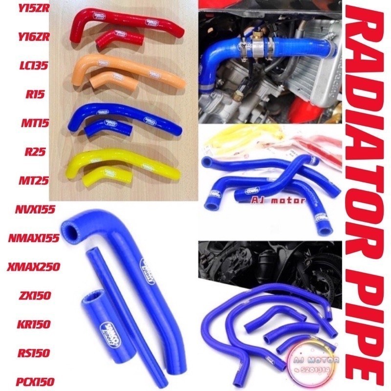 RADIATOR PIPE Y15ZR Y16ZR LC135 R15 MT15 R25 MT25 NVX155 NMAX155 XMAX250 XMAX300 ZX150 RS150 COOLANT