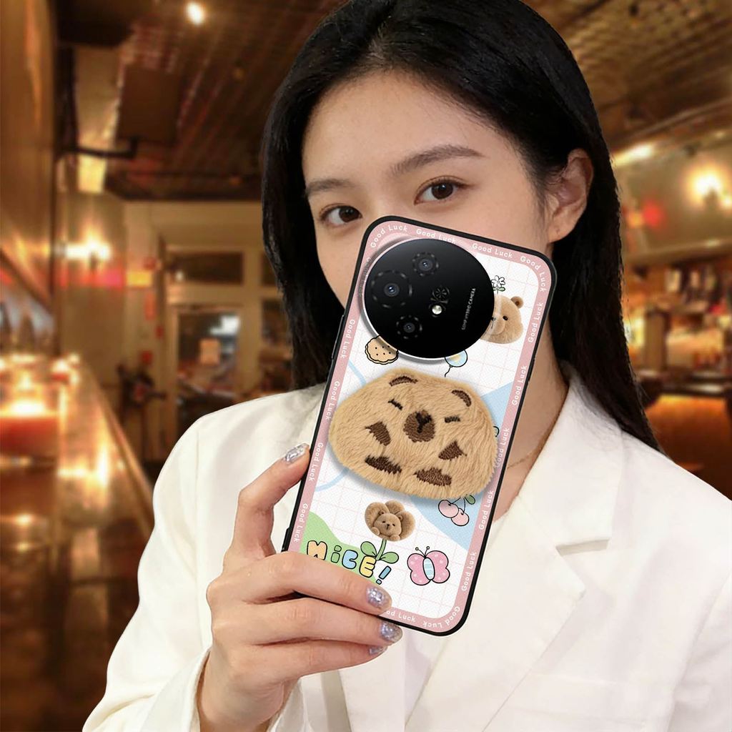 ออกแบบแฟชั่นตุ๊กตาเคสโทรศัพท์สําหรับ TCL 60 XE NxtPaper น่ารัก 3D ซิลิโคนป้องกันผ้า Patch Full wrap 