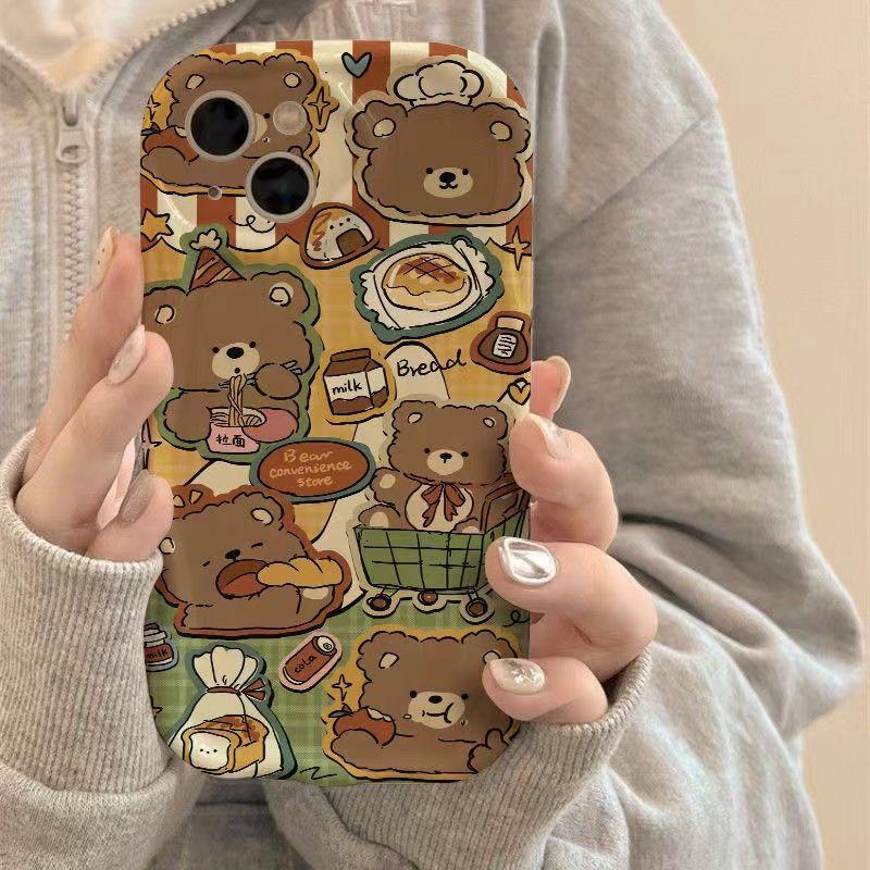 น่ารักขนมปังหมีกรณีRealme C75 C71 C67 Note50 50APrime 10 11 C65 C63 C55 C35 C21 C31 N63 N53 50iprime