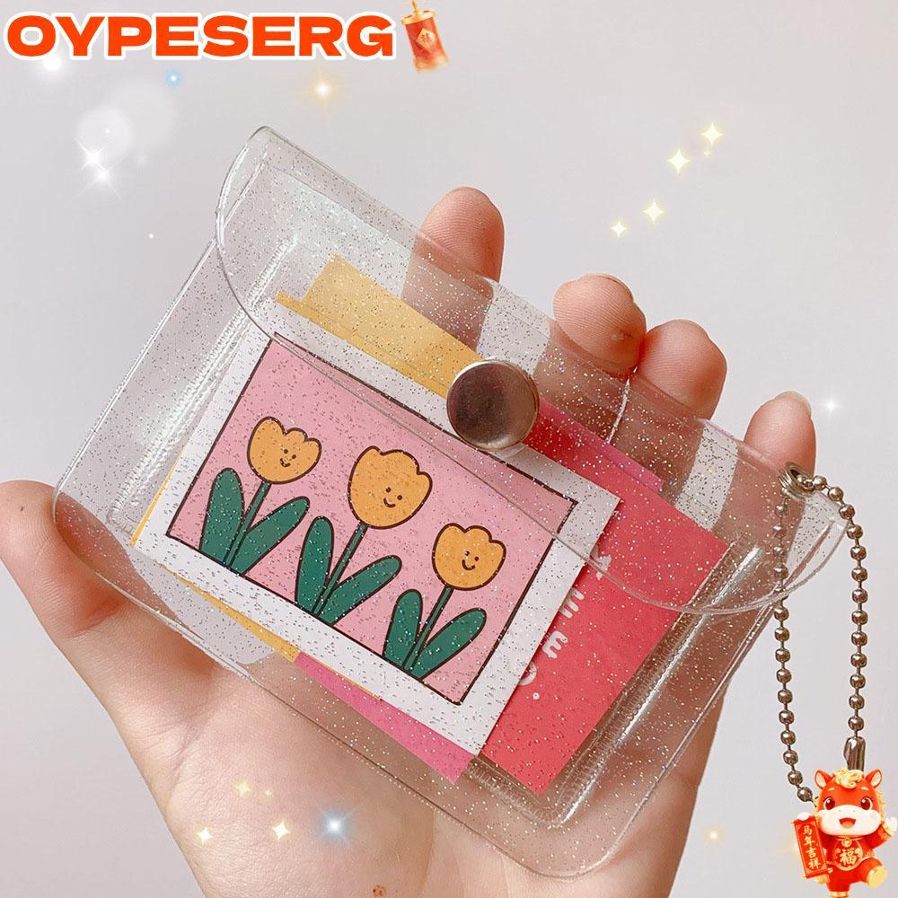 OYPESERG Card Bag PVC Transparent Bling Wallet