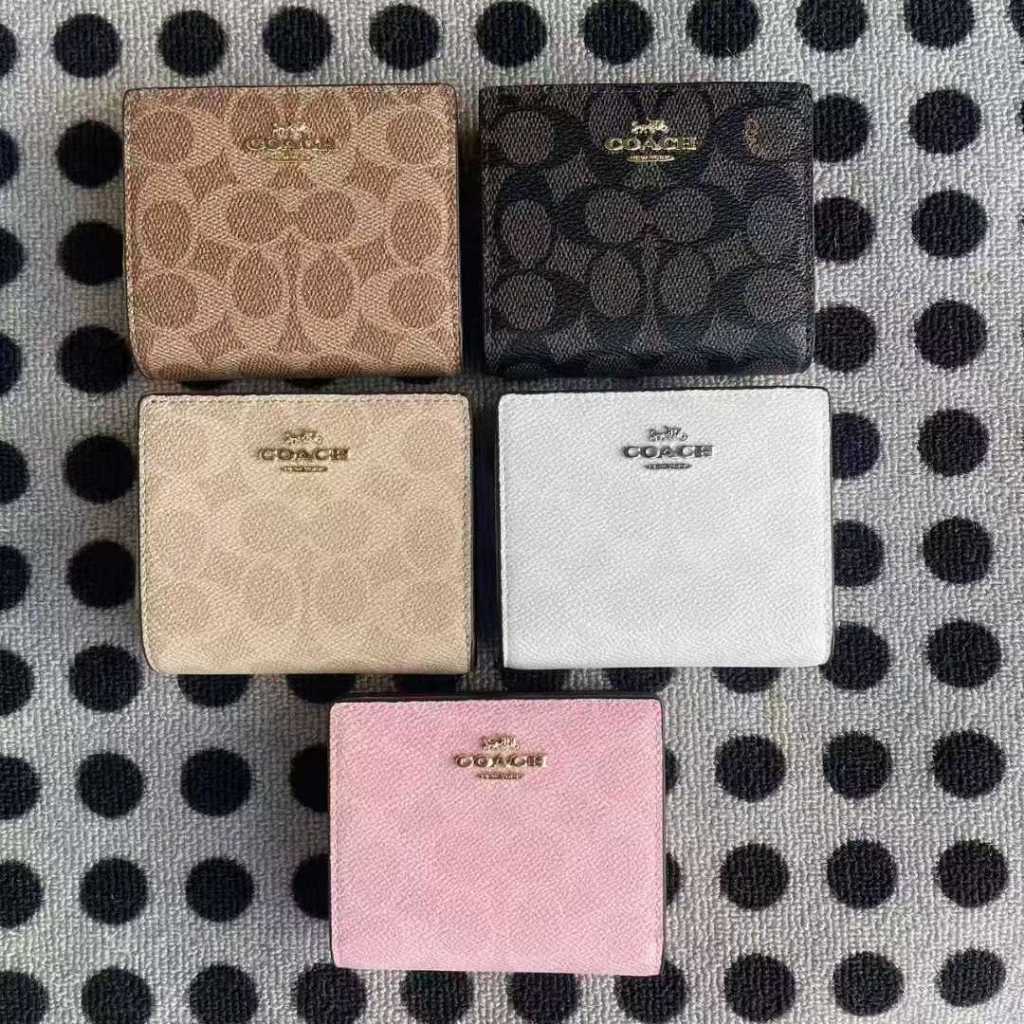 Snap Wallet CW789 กระเป๋าสตางค์ใบเล็ก กระเป๋าสตางค์ ผู้หญิง ช่องซิป ตัวล็อกแบบกด I13DH894