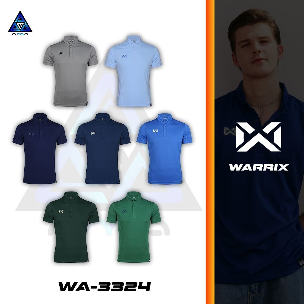 ลดแล้วลดอีก30% SS เสื้อ WARRIX รุ่น BUBBLE รหัส WA-3324 วาริกซ์เสื้อโปโล WARRIX ชุด 3 แท้100%