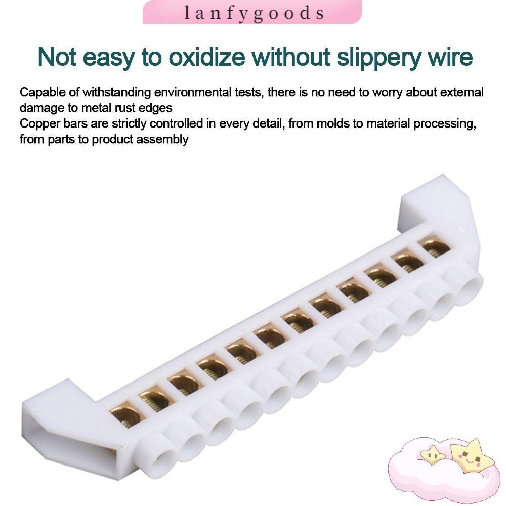 LANFYGOODS Zero Row, Multi-specification Brass Grounding Terminal Block, Screw Connector With Hole S