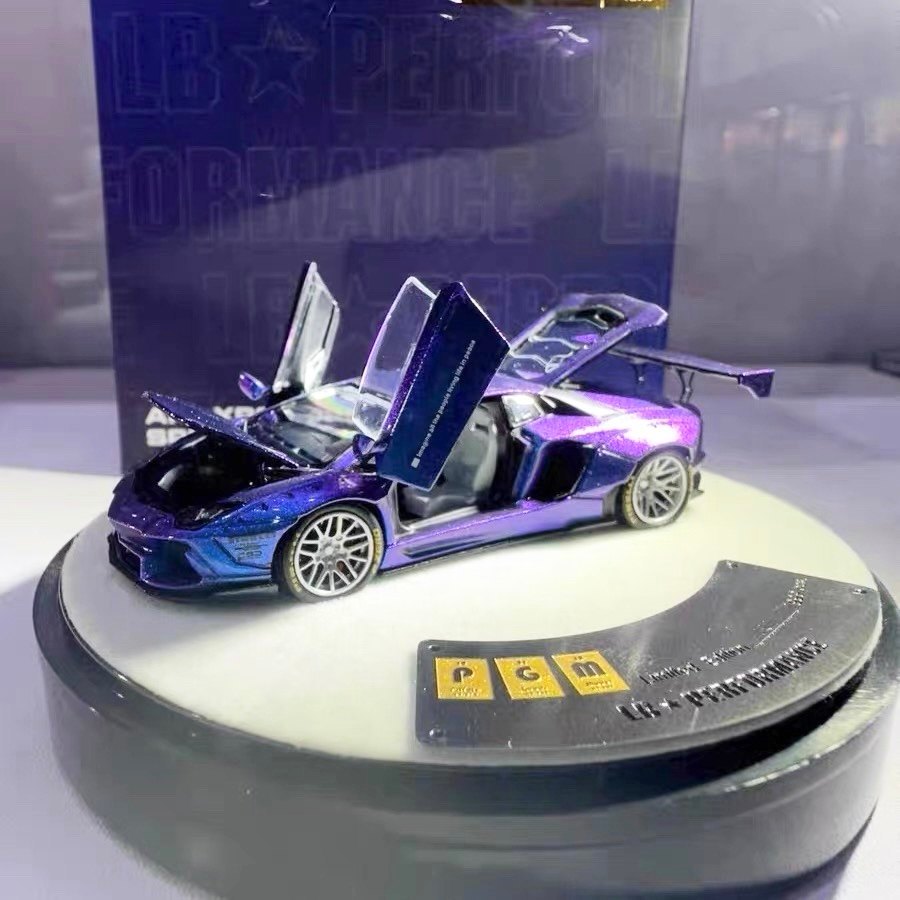 1: 64 PGM Foshan Limited APA Lamborghini GTR Porsche RWB โมเดลรถอัลลอย