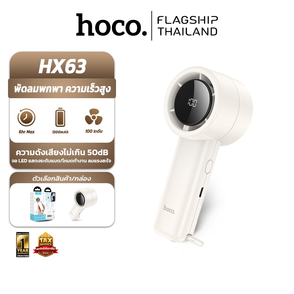 hoco HX63 พัดลมพกพา