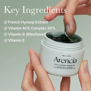 ARENCIA Holy Hyssop Serum 30 50g เซรั่มบำรุงผิว อาเรนเซีย ช่วยลดเลือนจุดด่างดำ และริ้วรอย เผยผิวกระจ่างใส เปล่งปลั่ง.
