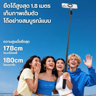 Ulanzi SK21 ขาตั้งมือถือ ไม้เซลฟี่ แบบแม่เหล็ก Magsafe กางเก็บอัตโนมัติ ถ่ายภาพ ไลฟ์สด คอนเทนต์ Vlog