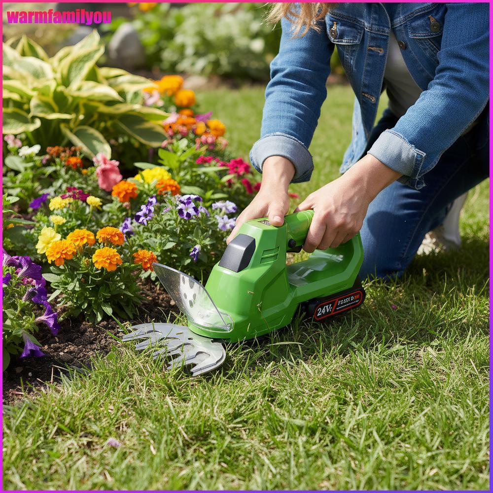 familyou ไร้สาย Hedge Trimmer พร้อมแบตเตอรี่ & Charger ไร้สายหญ้าเฉือน Bush Trimmer สําหรับ Bush Tre
