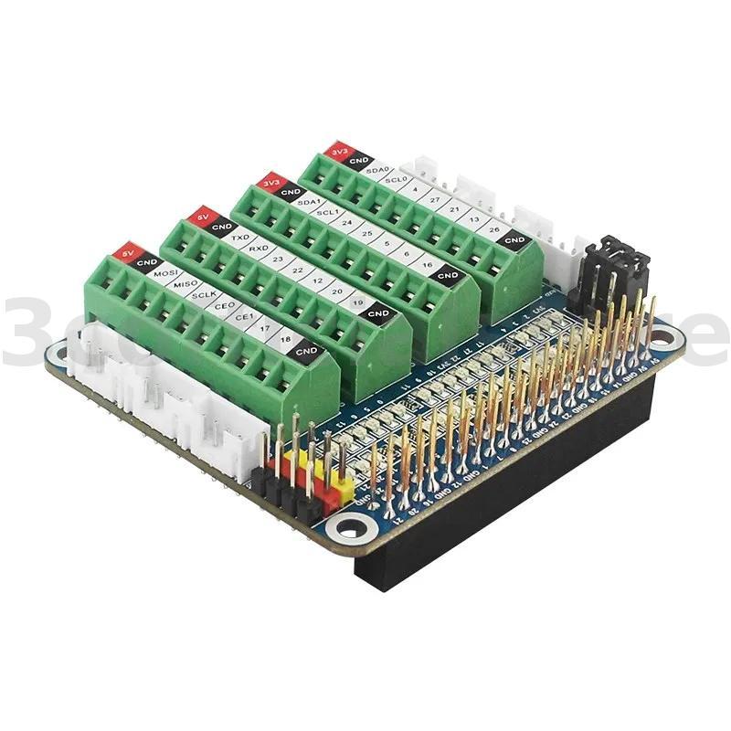 Raspberry Pi 5 GPIO Status LED Terminal Block Breakout Board หมวก ADC/DCA Sensor สําหรับ Raspberry P