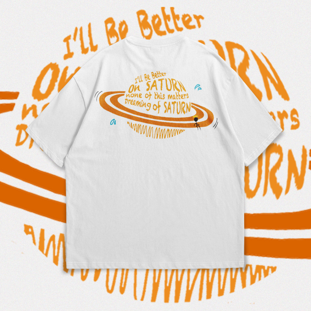 HOT SZA - เสื้อยืด SATURN BOXY OVERSIZED/REGULAR