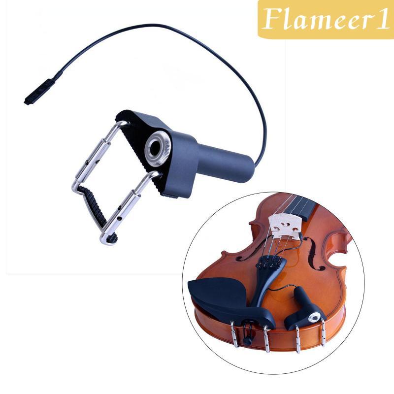 [เปลวไฟ1] ติดต่อไมโครโฟน Piezo Pickup,Professional Piezo Transducer Pickup,Violin Pickup สําหรับไวโอ