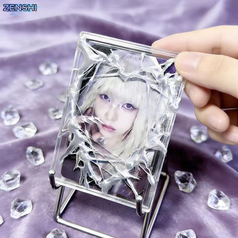 [Zen-t] Electroplating Photocard Holder ส่วนบุคคล Kpop Star Card Protection Cover Y2k Idol 3 นิ้วการ