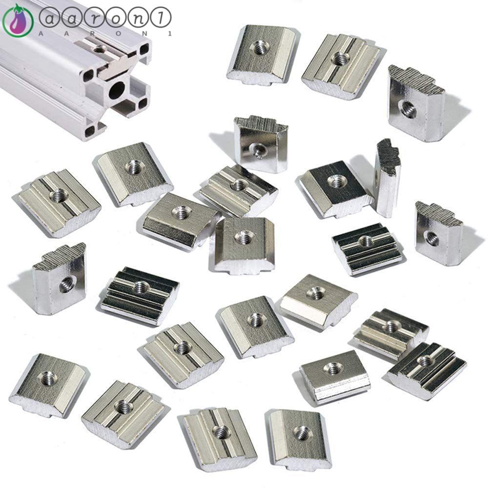 AARON1 Hammer Nut T-Track เลื่อน 20PCS Square T Block T Slot Nut