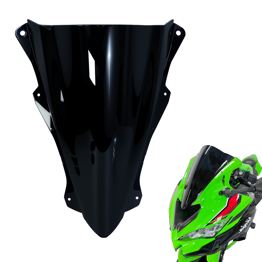 ใหม่ Double Bubble Viser Windshield Wind Deflector สําหรับ Kawasaki Ninja ZX-4RR 4R 25R 25RR ZX4RR Z