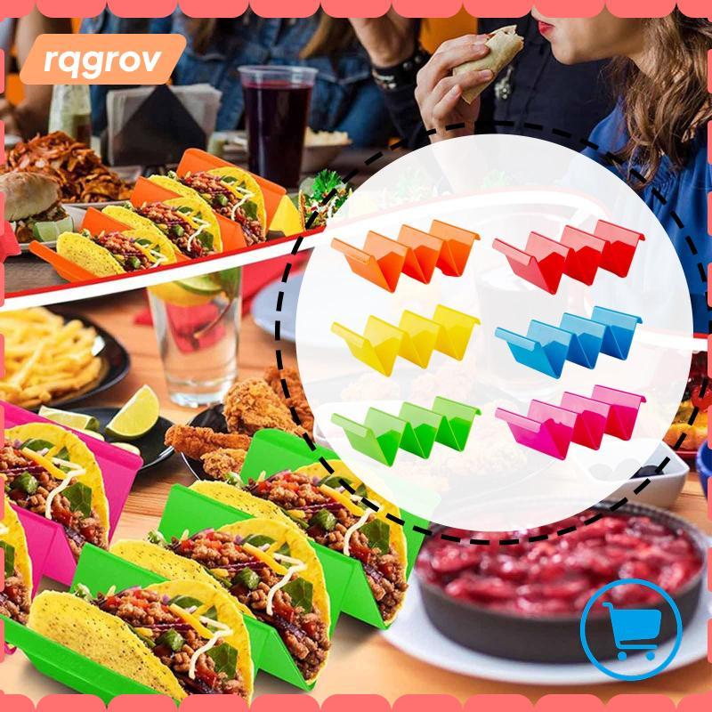 [rqgrov] Taco Holder Stand Compact Taco Baking Rack สําหรับรวบรวมร้านอาหารปาร์ตี้