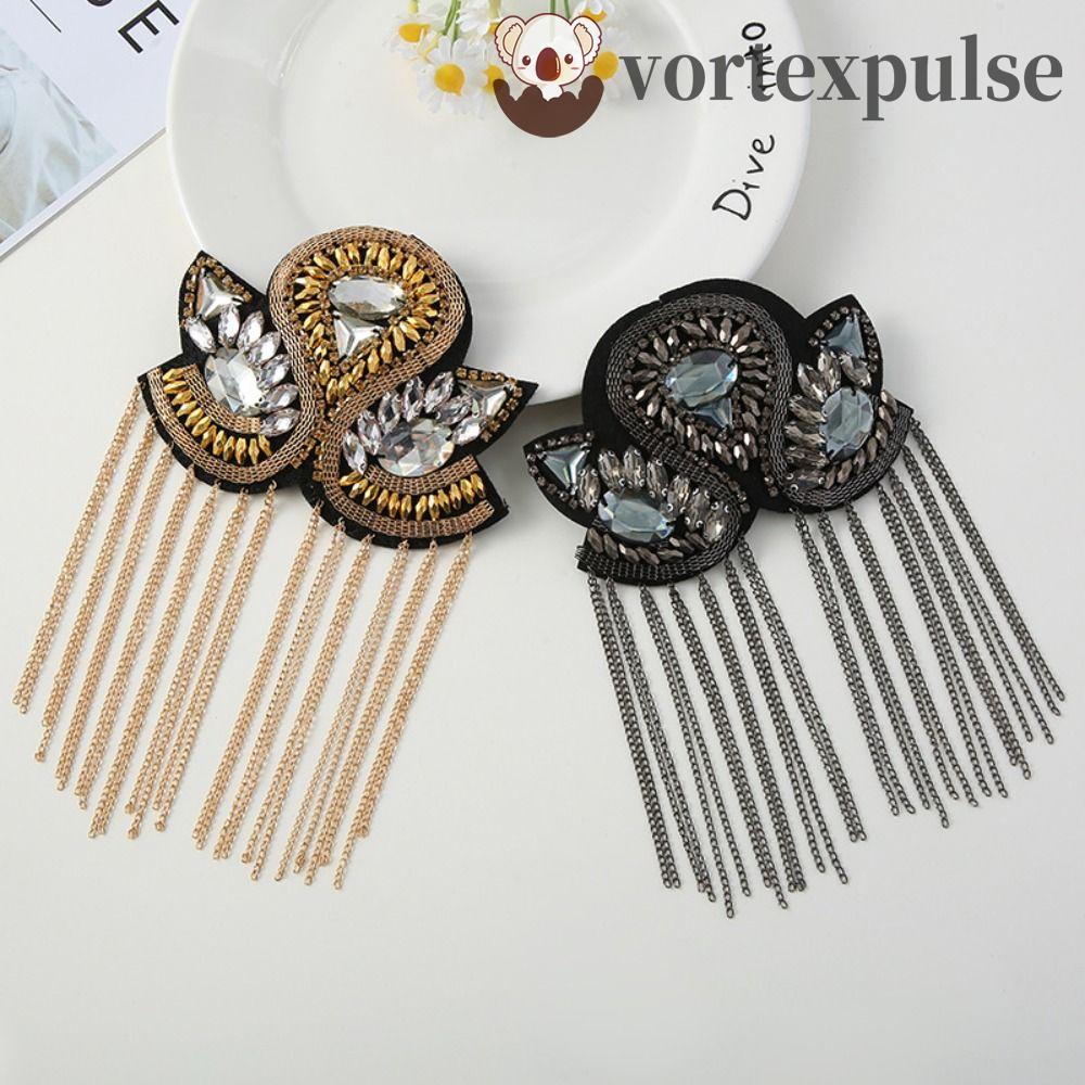 กระดานไหล่ VORTEX ประณีตพินปังคูลและคริสตัล fringe สำหรับคอสเพลย์