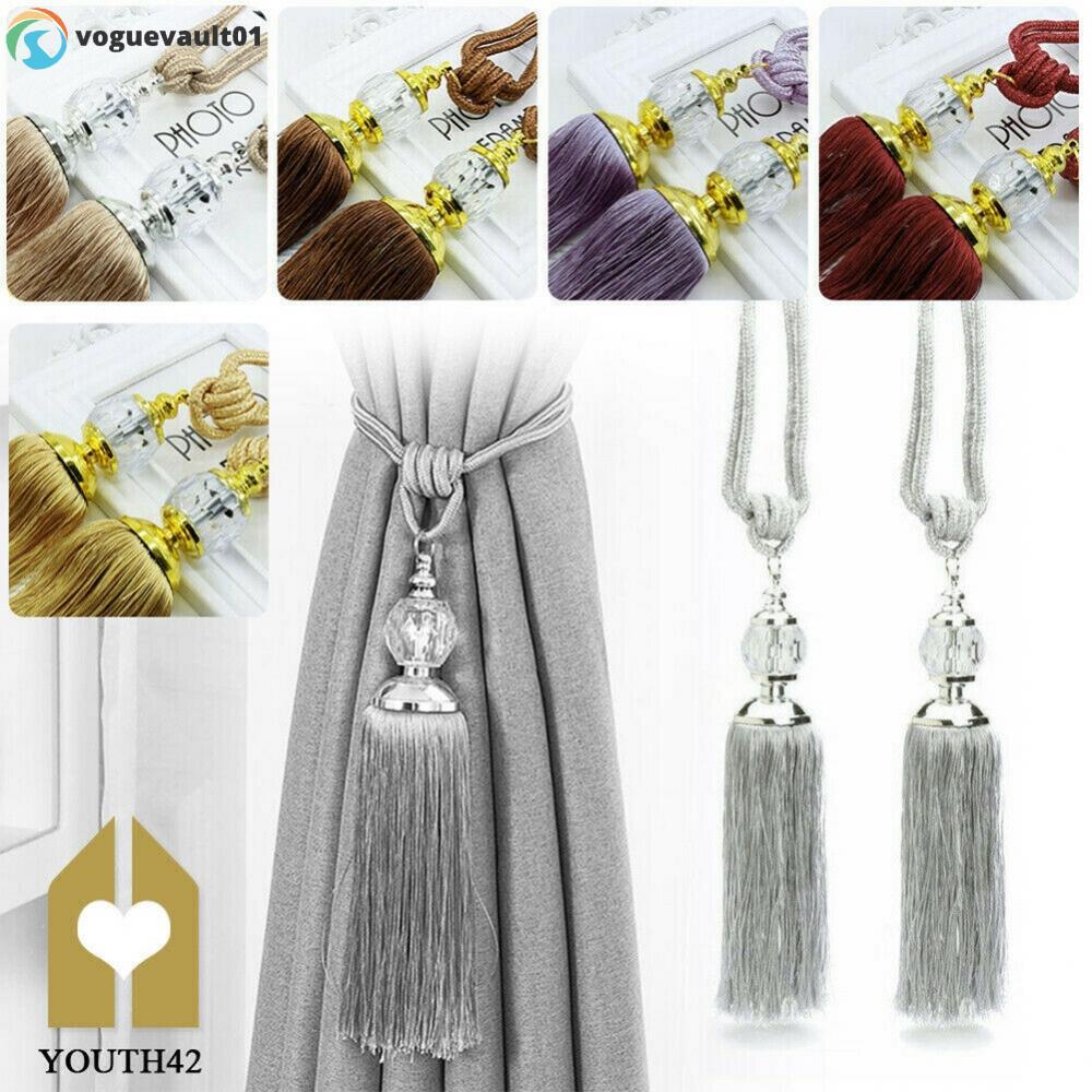Curtain Tieback Tie Holdbacks Bedroom Tassel 1 Pair 2pcs 9 Colors Option