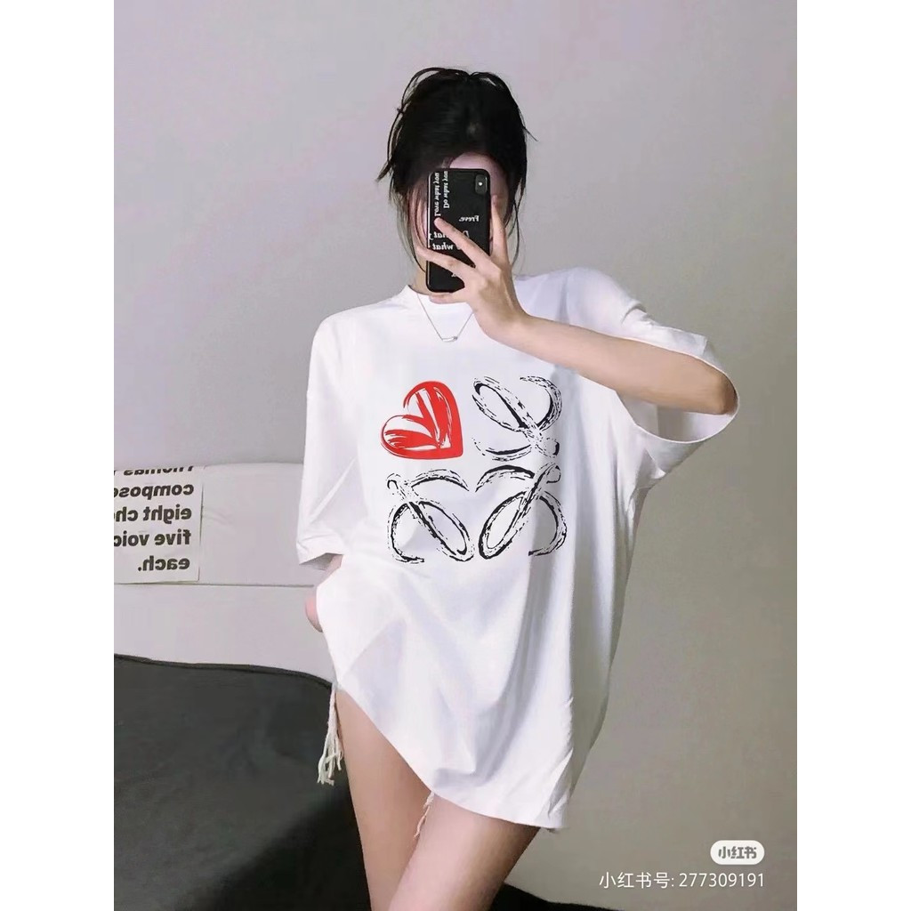 Loew & e2026 Star คลาสสิกรอบคอแขนสั้นเสื้อยืดผู้ชายผู้หญิงธุรกิจออกแบบ Commuter All-Match High-End ส