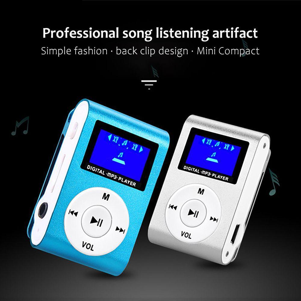 AUBREY1 Mini MP3 Player แบบพกพาคลิปแบตเตอรี่ลิเธียมรองรับ 32GB TF Card เครื่องเล่นเพลงกีฬา