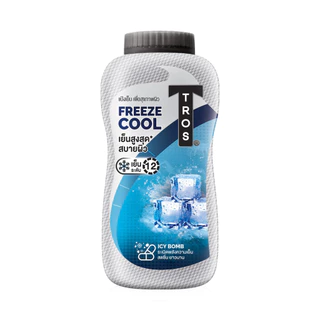 TROS Freeze Cool & Protection Cooling Talcum 130g แป้งเย็นทรอส สบายผิว เย็นสูงสุด สดชื่นยาวนาน.