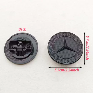 57 มม.รถด้านหน้า Star Hood Emblem Cover Bdage Bonnet โลโก้สําหรับ Mercedes Benz W203 W204 W212 W213 W222 W221 CES Class