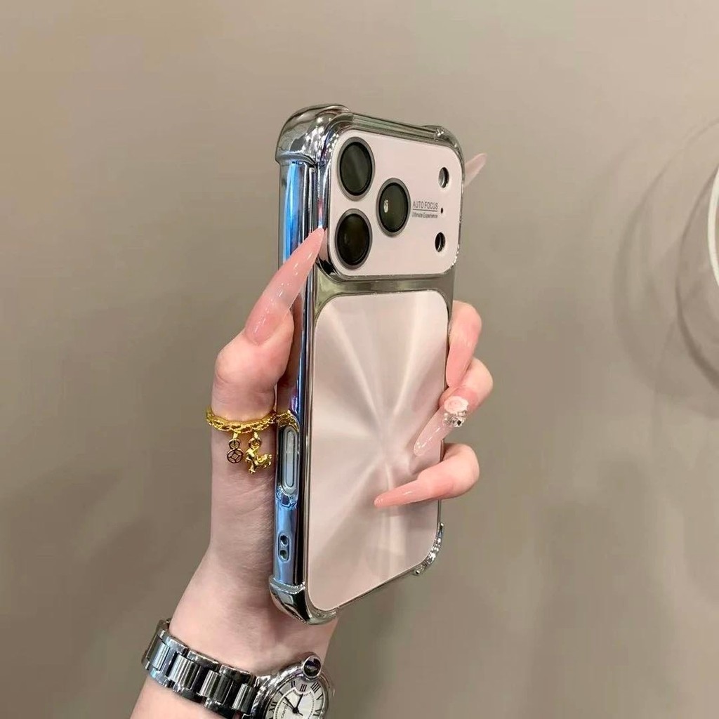 หรูหรา ออโรร่า ไฟฟ้าเคสโทรศัพท์หน้าต่างขนาดใหญ่เหมาะสําหรับ ไอโฟน 17 มือโปร สูงสุด 16 15 14 13 มือโปร สูงสุด กันกระแทกป้องกันกล้องป้องกันการตกฮาร์ดปกหลัง