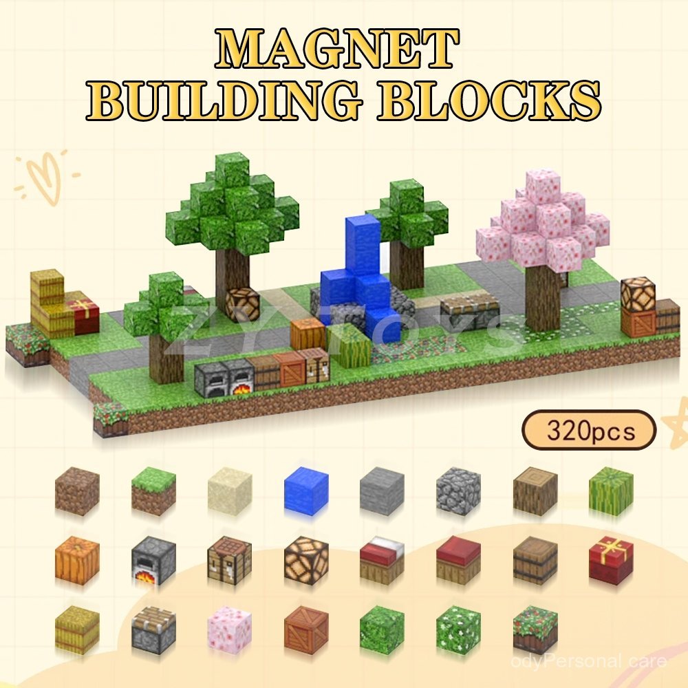 132pcs/178pcs/216pcs/300pcs/320pcs Magnetic Building Blocks Children Early Education DIY Toy puzzle 