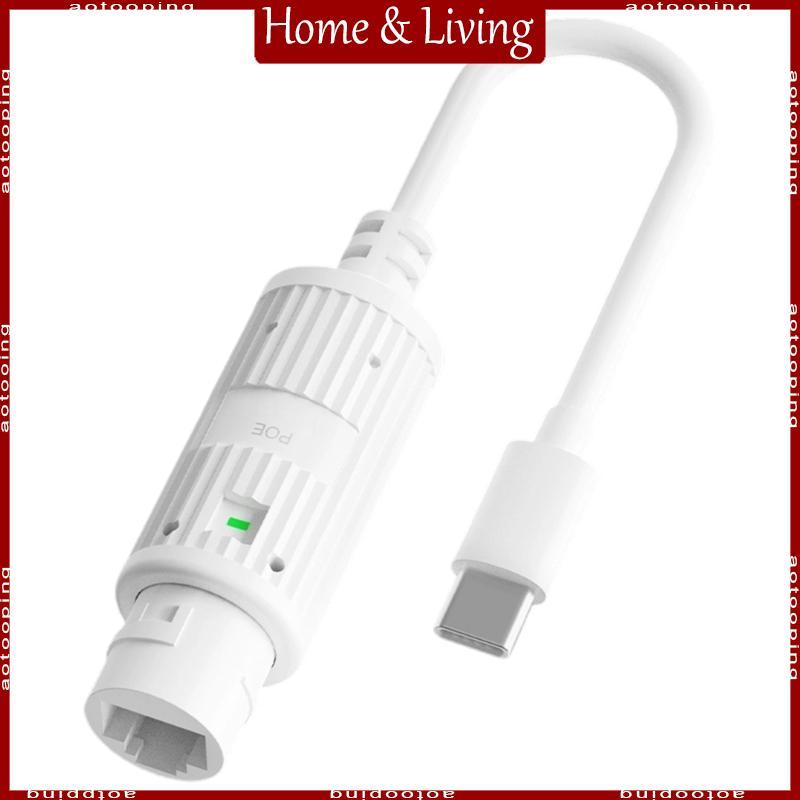 AOTO ประสิทธิภาพ POE เป็นอะแดปเตอร์ Type C 48V ถึง 5V 2 4A เอาต์พุต Type C สําหรับ Home