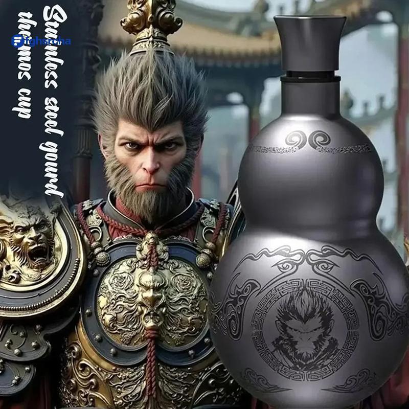[FGA1] Wukong Theme Gourd สไตล์ 500ml ขวดน้ําฉนวนกันความร้อนถ้วยเกมงานอดิเรกคอสเพลย์แบบพกพากลางแจ้งก