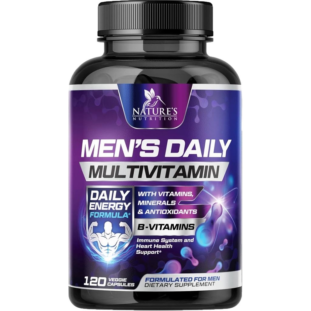 Multivitamin for Men - ขยายขั้นสูงด้วยสูตร Full-Spectrum, Essential Vitamins A, C, D, E, & Zinc - B 