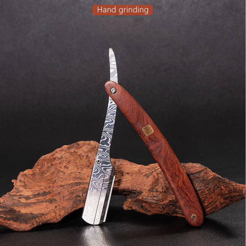 wooden handle blade shaving razors professional barber shaver razor men's replaceable blade shaving 