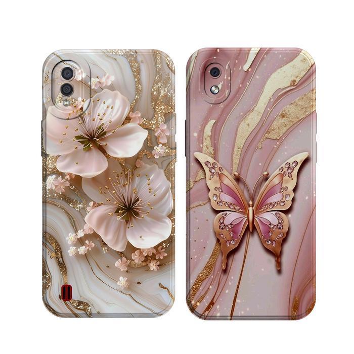 เคส Samsung A01 / A01 Core - Marble Butterfly Motif Softcase - เคสผู้หญิง - 1, SAM A01