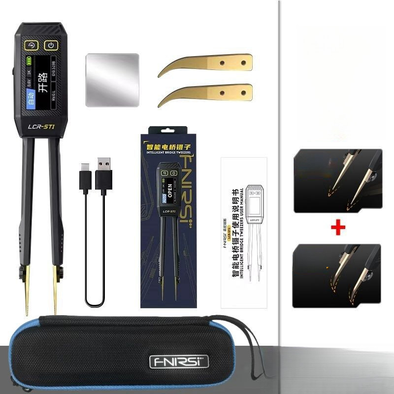FNIRSI เครื่องวัด LCR มัลติฟังก์ชัน แหนบวัด SMD คาปาซิเตอร์ ตัวต้านทาน