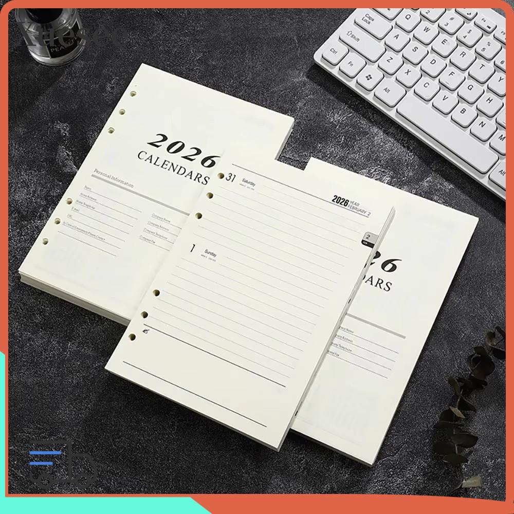 XUESEEE A5 Notebook, Refill Page Loose Leaf Binder หน้าด้านใน, แผ่นเจาะรูทนทาน Daily Planner 365 Day